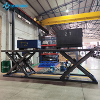 Plateforme élévatrice à ciseaux en acier électrique personnalisable avec garde-corps, table élévatrice hydraulique à fourche fixe
