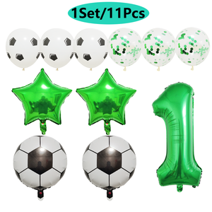 1 Juego de Globos de Helio Ecológicos con Número Verde de 32 Pulgadas para Fiestas de Cumpleaños Infantiles, Globos de Fútbol, Artículos Deportivos - Product Image 2