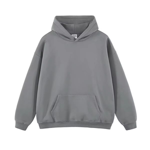 Sweat-shirts à capuche unis pour hommes, épais, avec impression en relief, 100% Coton, style Streetwear, pour vêtements de sport - Product Image 1