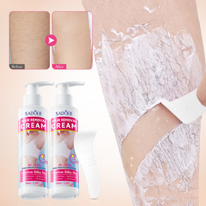 SADOER Nouvelle Crème Épilatoire Professionnelle Permanente Naturelle pour <span class=keywords><strong>Femme</strong></span>, Douce pour la Peau, Ingrédients Herbacés, Ciblée Visage et Corps, Peau Lisse - Product Image 6