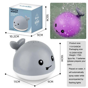 Brinquedo de Banho Elétrico em Forma de Baleia com Luz e Música, Brinquedos de Plástico para Brincar na Água para Crianças e Bebês - Product Image 4