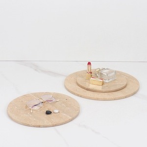 Bandeja Decorativa Plana Multifuncional de Mármol Travertino <span class=keywords><strong>Natural</strong></span>, Estilo Art <span class=keywords><strong>Deco</strong></span> Clásico de Lujo con Logotipo Personalizado STONEKOCC - Product Image 4