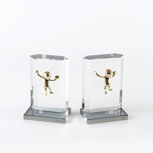 Sujetalibros de Metal decorativo de alta calidad para sala de estudio, objetos creativos de latón y hierro de cristal, caja de artículos Art & Ins con estilo embalada - Product Image 2