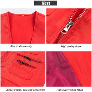 カスタムマルチポケット広告シャツ防水安全作業服ジャーナリストベストロゴ付き卸売ボランティアベスト - Product Image 4