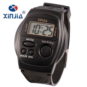 Visially Impaired Italian Arabic Russian Digital Talking <span class=keywords><strong>Watch</strong></span> <span class=keywords><strong>XINJIA</strong></span> 브랜드 말하는 시계 남성 여성 키즈 캐주얼 디지털 노인