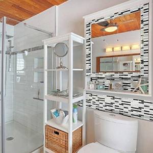 Carreaux muraux autocollants <span class=keywords><strong>pour</strong></span> crédence de cuisine, carreaux à coller <span class=keywords><strong>pour</strong></span> les murs de la <span class=keywords><strong>douche</strong></span>, autocollants de carreaux adhésifs 11 x 9,25 pouces - Product Image 4