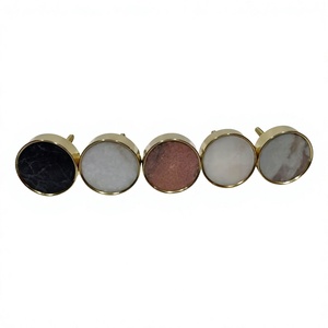Boutons de tiroir en résine et métal à motif marbre de haute qualité pour chambre, salon, salle de bain, bar à domicile, armoire de rangement - Product Image 5