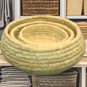 2026 New Handmade Eco-Friendly Seagrass Laundry <b>Basket</b> Simple Design Standing Type <b>for</b> Wardrobe or Kitchen <b>Storage</b> Made in BD - Product Image 1