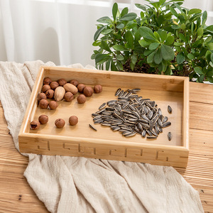 Youju Bamboo Tea <b>Tray</b> Square Shape Insulated Solid Wood Tea Set <b>Tray</b> New Chinese Style - Product Image 2
