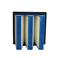 Cadre bleu plastique W Ventilation filtre HEPA haute H13 grand Volume d'air V-Bank systèmes de CVC filtre filtre purificateur d'air filtre
