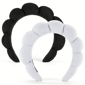 Diadema de felpa trenzada para mujer, estilo corona de talle alto, banda elástica suave de esponja para el cabello, accesorio de moda para lavado facial y SPA - Product Image 4