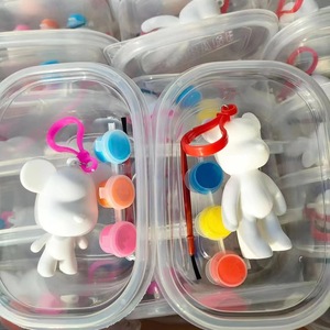 Mini Fluid Bear Diy Toy <b>Set</b> With <b>Paint</b> And Brush For Kids Crafting Fun 7-14 Years Old Random Color In Box - Product Image 1