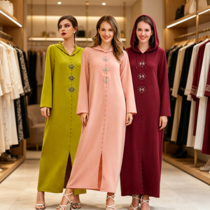 Vêtements islamiques traditionnels printemps-automne, vêtements amples et modestes pour femmes musulmanes, <span class=keywords><strong>robe</strong></span> musulmane arabe de Dubaï - Product Image 2