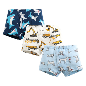 NuoHuaGarment Stock à la mode enfant en bas âge vêtements enfant vêtements enfant 3 4 5 6 garçon fille gilet dessin animé sous-vêtements caleçon Boxer ensemble - Product Image 1