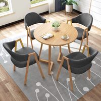 Ensembles de tables et chaises de café pour négociations, tables de réception commerciales, sièges pour invités, zones d'attente, style décontracté, une table et quatre chaises