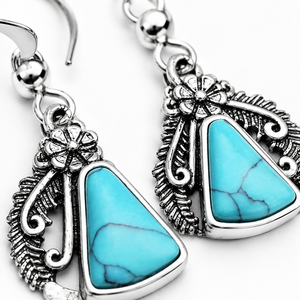 Orecchini a Foglia con Piume per Donne, Stile Floreale Vintage, Accessori per Orecchie da Indossare Quotidianamente - Product Image 4