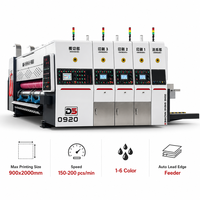 Nouvelle machine rotative entièrement automatique et efficace pour l'impression, le rainurage et la découpe de carton ondulé avec système d'élimination et de empilage des déchets