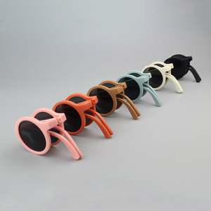 2024 Cute Fashion Fun Flex Gafas de Sol para bebés para niños Niño Niña Marcos amarillos azules PC Gafas de sol naranjas promocionales baratas - Product Image 3