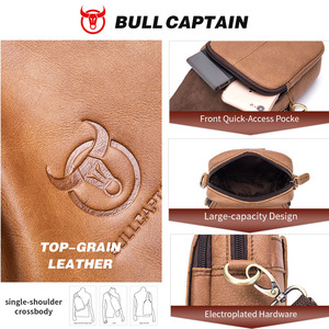 กระเป๋าคาดลำตัวผู้ชาย BULLCAPTAIN รุ่นลำลอง พรีเมียม ซิป YKK คุณภาพดี กระเป๋าหนังสะพายไหล่สำหรับผู้ชาย กระเป๋าคาดเอวผู้ชาย - Product Image 3