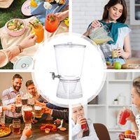 Grand distributeur de boissons avec robinet, récipient multi-usages pour boissons, pour la maison, la cuisine, le restaurant