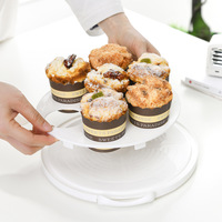 Boîte à gâteau portable en PP avec design à hauteur ajustable et double poignée pour le stockage de gâteaux, l'emballage de fruits et les plats à emporter