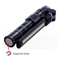 1000 lm Wiederaufladbare IP20 COB Faltbare Magnetische Arbeitsleuchte mit Batterieanzeige für Autoreparatur und Garage