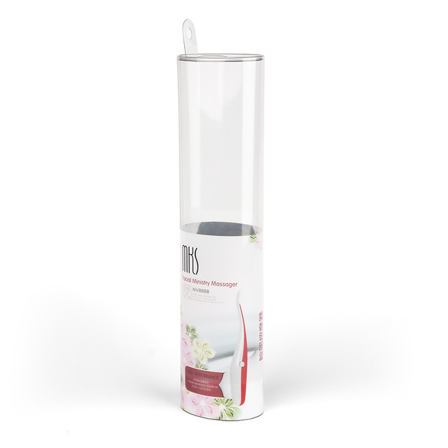 Custom Recyclable Transparent Plastic Cylinder Tube Packaging for Hair Extensions with Varnishing Option