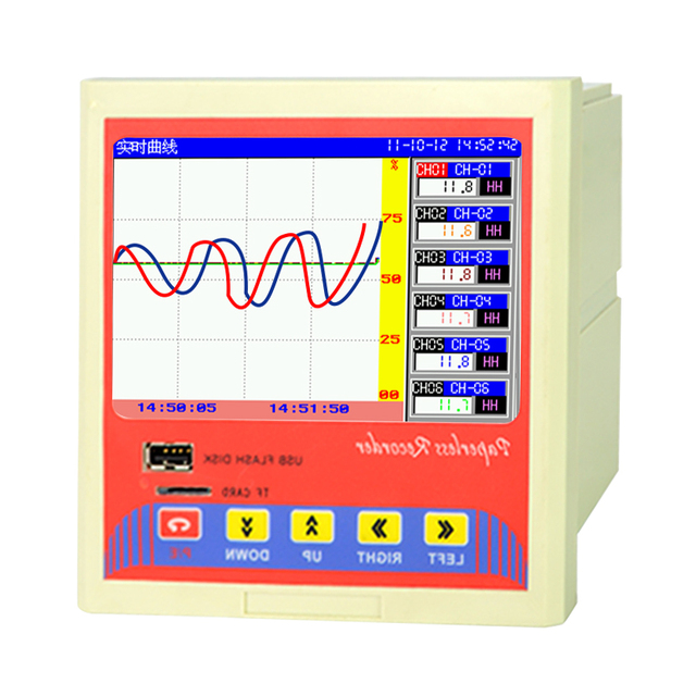 Multi-Channel Universal Input Color Paperless Recorder 4-20mA Thermocouple RTD RS485 Industrial OEM