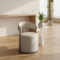Chaise de salle à manger en cuir de luxe de style italien, fauteuil moderne minimaliste haut de gamme, chaise de bureau, chaise pour préparer le thé, tabouret à thé
