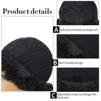 Nouvelle perruque en cheveux humains afro ondulés courts de qualité XZY bon marché, alignés sur la cuticule, sans dentelle, pour femme noire, 2026