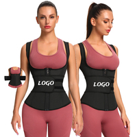 HEXIN Ceinture amincissante avec logo personnalisé pour la perte de poids, gilet façonnant le tissu respirant en latex et élasthanne grande taille