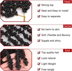 <span class=keywords><strong>Xtrend</strong></span> 36 pouces, tresses synthétiques à crocheter, style Butterfly Locs, longues, noires, effet vieilli, double trame, tissées à la machine, douces, pour femmes, 850g - Product Image 3
