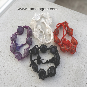 Pulsera de Piedras Preciosas Hechas a Mano con Forma Irregular de Gujarat para Uso Diario en Yoga, Meditación y Espiritualidad - Product Image 6
