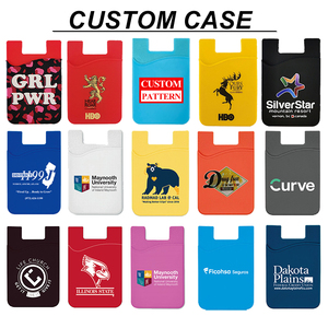 สติกเกอร์บัตรโทรศัพท์มือถือซิลิโคนโลโก้ที่กําหนดเอง ฝาครอบบัตรเครดิตขายส่ง กระเป๋าสตางค์บัตรโทรศัพท์มือถือติดคุณภาพสูง - Product Image 5