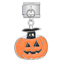 Bracelet Modulaire Italien Série Halloween Or Foncé en Acier Inoxydable, Chaîne de Bracelet à Combinaison Libre DIY, Breloques Italiennes