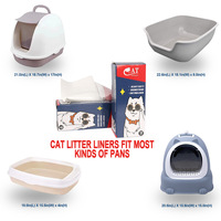 Kantong Kotoran Kucing Biodegradable, Dapat Digunakan Kembali, Portabel, Tebal, Tahan Lama, Tugas Berat, Tali Serut, Sekali Pakai, 10 Pcs untuk Toilet Kucing