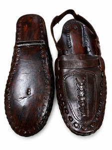 Sandalias de Cuero Cosidas a Mano, Color Marrón, con Tira al Tobillo, Calzado Informal de Estilo Étnico - Product Image 3