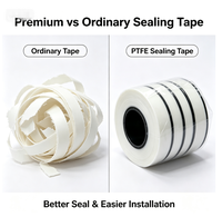 Ruban de filetage PTFE imperméable et résistant à l'huile pour l'étanchéité des conduites de gaz, accessoires de plomberie, vente en gros