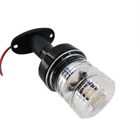 Lumière annulaire LED omnidirectionnelle 360° en plastique 54x128 pour mât de bateau, lumière de navigation blanche pour navires, bateaux, yachts, ancre et arrière de bateau