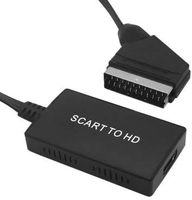 Cable Adaptador 720P/1080P, Cable Scart a HDMI, Conector de Audio y Video para Monitor HDTV, VHS
