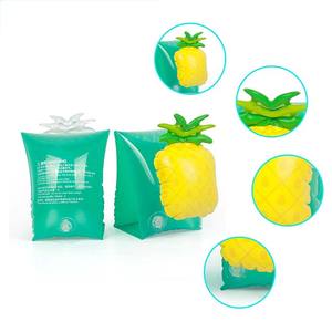 Anneau de bras d'ananas gonflable pour enfants Fournitures d'eau 2-4 ans-Brassards de bébé de tube de flotteur de piscine pour garçons et filles PVC - Product Image 5