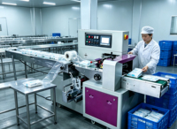 Machine d'emballage et de conditionnement automatique haute vitesse Dezoton pour produits alimentaires, 500 sachets/min, avec technologie de scellage arrière