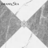 Carrelage décoratif en quartz et marbre émaillé poli Carrelage en porcelaine à texture polie Carrelage de sol pour escalier