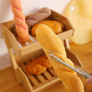Bamboo Wood Three Layer Storage Rack Stackable <b>Kitchen</b> Countertop Vegetable Drainer Fruit Bread Organizer Rectangle Shape - Product Image 2
