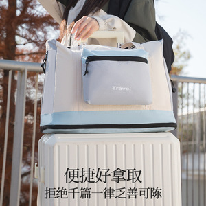 Beilian Foldable Travel Bag Large Capacity Expandable Luggage For Business Trips Leisure Travel Color Blocking Design - Product Image 2