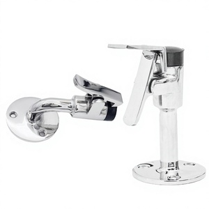 Heritage Metal 90 Degree <b>Door</b> Stop 316 Stainless Steel Wall Mount Marine Grade <b>Spring</b> Loaded <b>Door</b> Hook - Product Image 1