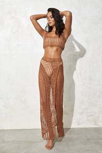 TW-Chemise courte en tricot à nombril exposé, <span class=keywords><strong>gilet</strong></span> sexy transparent, jupe longue de <span class=keywords><strong>plage</strong></span>, ensemble en tricot, couverture de bikini - Product Image 4