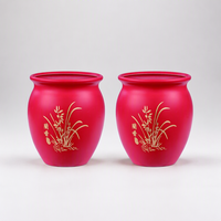 Pots de fleurs en plastique PP robustes en gros avec trou de drainage, décoratifs, durables, au design moderne et attrayant pour une utilisation en intérieur/extérieur dans le jardin