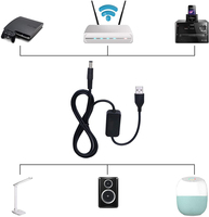 Cable Convertidor de Voltaje USB 5V a DC 12V 9V, Cable de Alimentación de 5.5*2.1mm DC 5.5 para Cámara CCTV Router