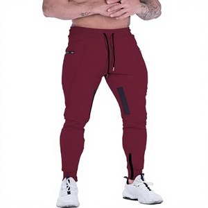 Men's Joggers Sweatpants 75% Cotton, 25% Polyester Slim Fit Workout Training <b>Thigh</b> Mesh Gym Jogger Pants with Zipper Pockets - Product Image 3